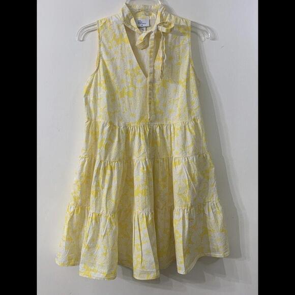 Lisa Marie Fernandez Dresses & Skirts - Lisa Marie Fernandez Tier Dress Womens XSmall Yellow Floral Sleeveless Target‌